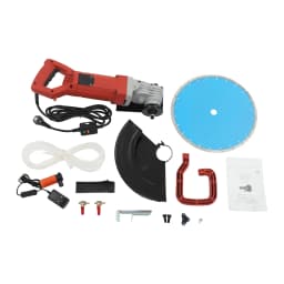 3KW Electric Concrete Saw w/350mm Blade,Wet Dry Cutting Saw Handheld Circular Saw Grooving Machine Wall Slotting Machine 3800RPM