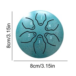 3 Inches 6 Notes Rain Drum for Outside Hand Pan Drum Percussion Musical Instruments for Yoga Meditation Unique Gift