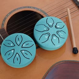3 Inches 6 Notes Rain Drum for Outside Hand Pan Drum Percussion Musical Instruments for Yoga Meditation Unique Gift