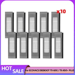 Ecovacs T9 MAX T9 AIVI + T9 Power Mop Accessories - HEPA Filter Main Side Brush Kit for Robot Vacuum Cleaner