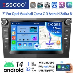 7" Android 14 Car Stereo For Opel/Vauxhall Corsa D Astra H Zafira Vivaro Zafira Combo Signum Tigra Carplay GPS NAVI AI Voice RDS