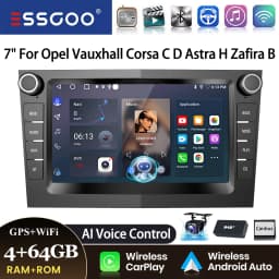 7" Android 14 Car Stereo For Opel/Vauxhall Corsa D Astra H Zafira Vivaro Zafira Combo Signum Tigra Carplay GPS NAVI AI Voice RDS