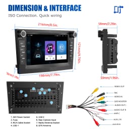 7" Android 14 Car Stereo For Opel/Vauxhall Corsa D Astra H Zafira Vivaro Zafira Combo Signum Tigra Carplay GPS NAVI AI Voice RDS