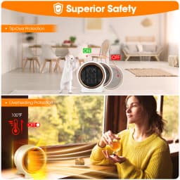 Fan Heater Energy Efficient, 1000W/660W Mini Space Heaters,Small Cute Personal Electric Heater, Quiet Operation, 3 Settings