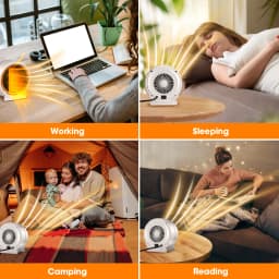 Fan Heater Energy Efficient, 1000W/660W Mini Space Heaters,Small Cute Personal Electric Heater, Quiet Operation, 3 Settings