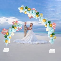 2PCS Balloon Stand Arch Frame Free Bending Balloon Stand W/Base 1.5+2M DIY Tube Wedding Baby Shower Birthday Party Decor