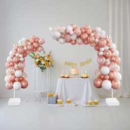 2PCS Balloon Stand Arch Frame Free Bending Balloon Stand W/Base 1.5+2M DIY Tube Wedding Baby Shower Birthday Party Decor