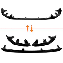 Front Lip Spoiler FOR BMW 2 SERIES G42 G43 218i 220i 230i M240i 2022-2024 FRONT SPLITTER LIP SPOILER M SPORT PERFORMANCE BLACK
