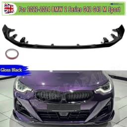 Front Lip Spoiler FOR BMW 2 SERIES G42 G43 218i 220i 230i M240i 2022-2024 FRONT SPLITTER LIP SPOILER M SPORT PERFORMANCE BLACK