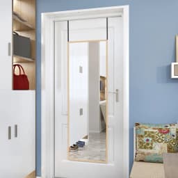 Metal frame right angle full length mirror, door hanging full length mirror vanity mirror wall mirror, 28cmWx118cmH
