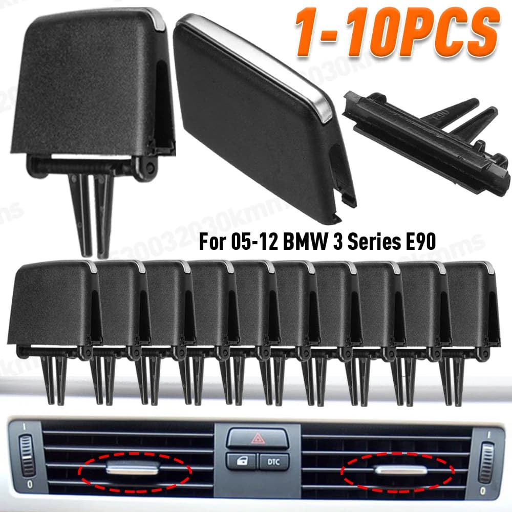 1-10PCS Car Front A/C Air Vent Outlet Tab Clip Repair Kit for 05-12 BMW 3 Series E90 Auto Air Conditioning Vent Outlet Tab Clip