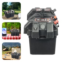 Battery Box Boat Multifunctional Battery Box for Boat Motor with Double USB Connection Battery Box Voltage Monitoring for Marine