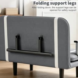 [UK Stock] Folding Sofa Bed Couch 3 in 1 with 2 Pillows, Lounge Cotton Chair Lazy Cushion for Apartment Home Livingroom