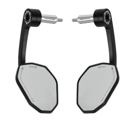Artudatech CNC Aluminum Handlebar End Mirror 7/8" Black Long BAR End Mirrors Motorcycle