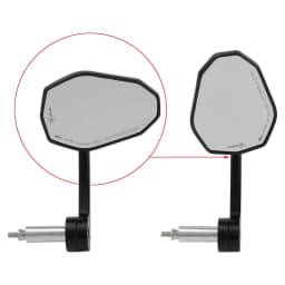 Artudatech CNC Aluminum Handlebar End Mirror 7/8" Black Long BAR End Mirrors Motorcycle