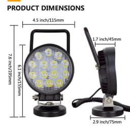 42W 48W 36W Portable LED Work Light Magnetic Base Auto Car 3M Plug&Play Offroad 4WD SUV UTV 4x4 Truck Pickup Driving Lamp