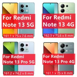 4Pcs For Xiaomi Redmi Note 13 Glass Redmi Note 13 Tempered Glass Full Cover Glue 9H Screen Protector For Redmi Note 13 Pro 4G 5G