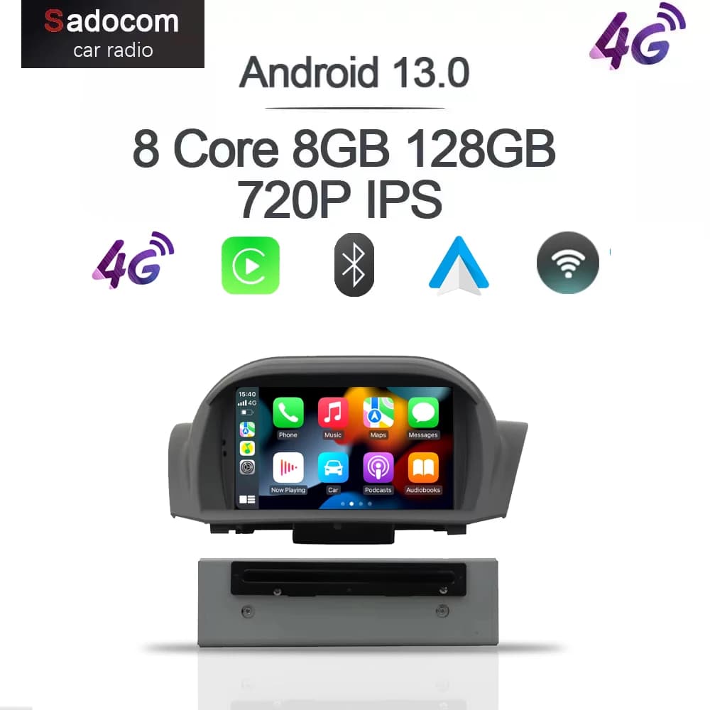 Android 13.0 CarPlay Car Multimedia Player 8G 256G GPS Navigation RDS 4G WiFi Bluetooth DSP Car Radio For Ford Fiesta 2013-2016