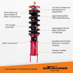 Coilover 24 Way Damper Adjustable Suspension fit Infiniti G37 RWD 08-15 370Z 09+