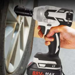 580NM Cordless Electric Impact Wrench 1/2 inch Power Tools Compatible Makita 21V 1/2PCS Battery Wrench with Toolbox Set