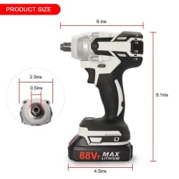 580NM Cordless Electric Impact Wrench 1/2 inch Power Tools Compatible Makita 21V 1/2PCS Battery Wrench with Toolbox Set