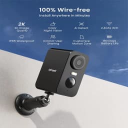 IeGeek Security Cameras Wireless Outdoor, 2K 3MP Battery Powered WiFi Security Camera with Spotlight & Color Night Vision