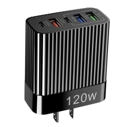 USB Fast Charger 120w Multiple Port Charger Block Fast Charging Station Hub Portable Type C Charging Outlet For Mobile Phones