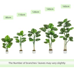 mcc direct Artificial Monstera Tree, Decorative Artificial Plant with Plastic Planter and Artificial Moss for House Bedroom