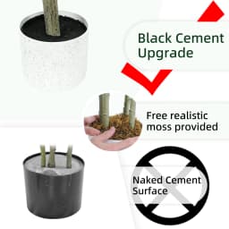 mcc direct Artificial Monstera Tree, Decorative Artificial Plant with Plastic Planter and Artificial Moss for House Bedroom