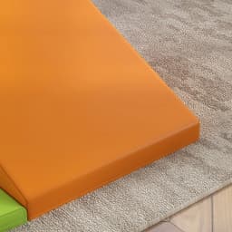 HOMCOM 4-piece Soft Play Set Climb and Crawl Foam Activity Toys Orange