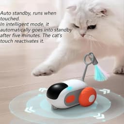 Interactive Cat Toy Car Set - Self-Moving Ball & Remote Control - Stimulating Kitten Play - Indoor Pet Activity Toys - UK Wareho