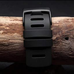 4PCS Rubber Black Watch Strap Buckle Band Keeper Hoop Loop Holder Retainer Ring