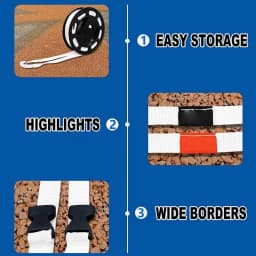Badminton Court Boundary Lines Boundary Markers 240x528 Inch Court Training Marker Lines Equipment Tennis Accessories For Kids
