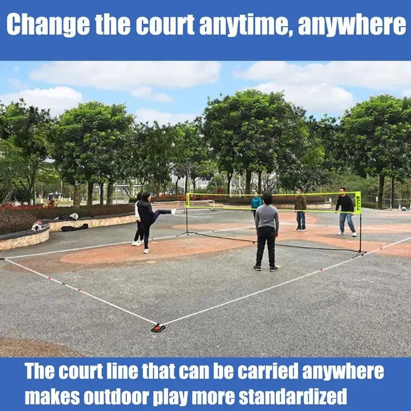 Badminton Court Boundary Lines Boundary Markers 240x528 Inch Court Training Marker Lines Equipment Tennis Accessories For Kids