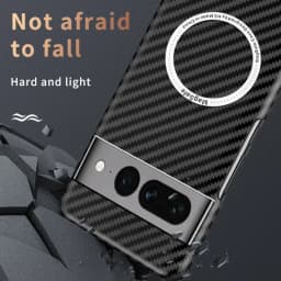 2023New Luxury Carbon Fiber Texture Pattern Magnetic Ultra Slim Case For Google Pixel 7 Pro Matte MagSafe Ring Armor Cover Coque