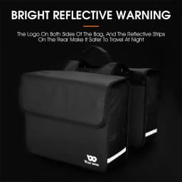 WEST BIKING Waterproof Bike Panniers Bag 36L Large Capacity Bicycle Trunk Bag Luggage Carrier MTB Rear Rack Bags For Travel