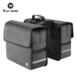 WEST BIKING Waterproof Bike Panniers Bag 36L Large Capacity Bicycle Trunk Bag Luggage Carrier MTB Rear Rack Bags For Travel