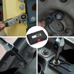8mm-19mm Metric Replaceable Diameter One-Way Ratchet Heads, 20 Piece Flex Head Ratchet Wrench Set, Combination Ended Spanner Kit