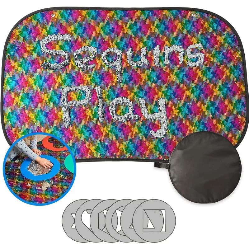 Sensory Wall Sequin Flip Fabric for Kids Reversible Sequin Fabric | Sensory Wall Panel
