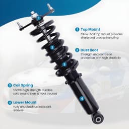 Complete Coilovers Shock & Springs Kit For Mazda Miata MX5 NA NB 1990-2005 Coilover Shock Absorber Strut