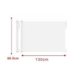 BRIEFNESS Retractable Stair Gate Safety Gate Safety Dog Gate Retractable Gate Baby Stair Gate Child Safety Gate White