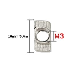 M3 M4 M5 Drop in Tee T-nuts 2020 T-slot For Aluminium Profile Extrusion 3D Print