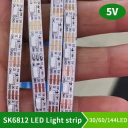 5m DC5V SK6812 4020 Side Emitting LED Strip Super Narrow 5mm 72leds/m IC Addressable Tltra Thin Light Rope Tape Non-waterproof