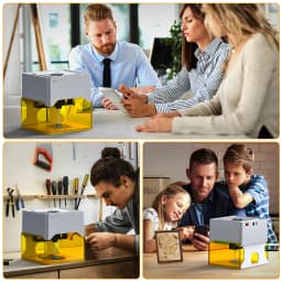 TWO TREES TS1 Mini Laser Engraver 80x80mm Engraving Area 0.1mm Accuracy Bluetooth/USB Connection | Lightburn/LaserGRBL