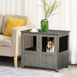 PawHut Dog Crate Kennel Cage for Small Medium Dog, Indoor End Table
