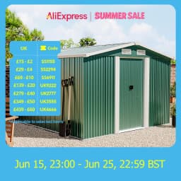 Large Heavy-Duty Metal Garden Tool Storage Shed, Weatherproof Steel Construction, Rust/UV/Water-Resistant, Foundation Included