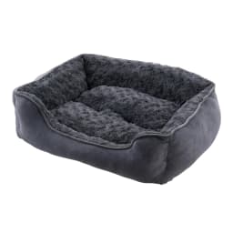 Livingandhome Soft Grey Pet Sleeping Bed for Small Medium Large Removable Dogs Puppy Bed Pet Supplies