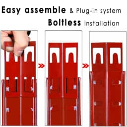 BRIEFNESS Multi-Purpose Organiser Garage Shelving Unit Boltless Assembly Red 5 Tier Storage Rack Weighing Capacity 875kg