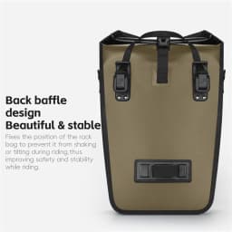 WEST BIKING Waterproof Bicycle Rear Bag 25L Large Capacity Luggage Rack Side Bag Expandable Cycling Travel Bag Men Shoulder Bag