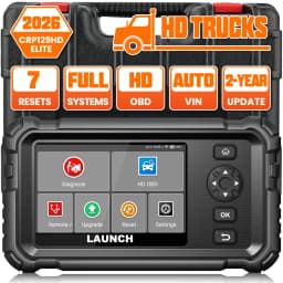 LAUNCH CRP129 HD Heavy Duty Truck Scanner,Full System Diesel Scan Tool with 7 Resets,DPF Force Regen & Reset,for 24V Heavy Truck